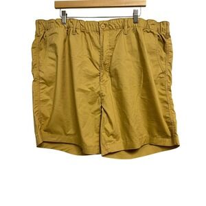 Levis XX Chino EZ Shorts Mens 2XL Curry Yellow Quick Dry Stretch Elastic Waist